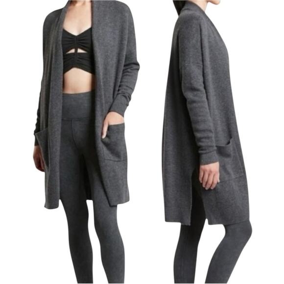 Athleta Spirit Cashmere Blend Cardigan XXS Grey - Picture 1 of 7